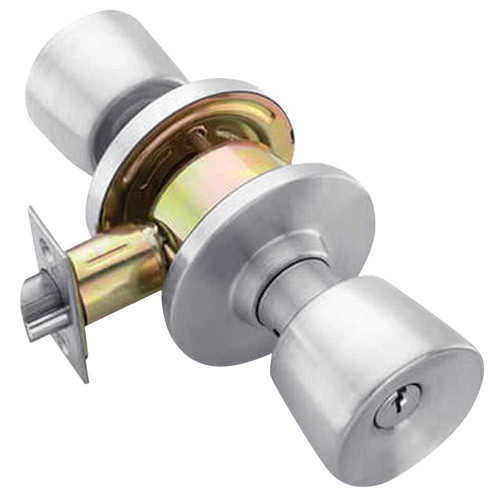 Falcon W581PD ELI 626 Grade 2 Storeroom Cylindrical Lock Key in Lever Cylinder Elite Knob Standard Rose Satin Chrome Finish Non-handed W581PD ELI 626