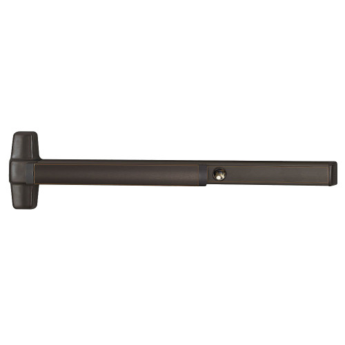 Von Duprin CD9848NL 4 643E Grade 1 Concealed Vertical Rod Exit Bar 48 Device 80 to 100 Door Height Night Latch Function Escutcheon Pull Cylinder Dogging Less Cylinder Aged Bronze Finish Field Reversible