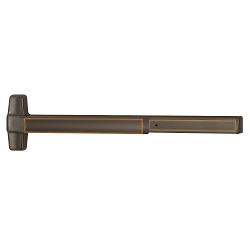 Von Duprin 9848L-DT-18 3 643E LHR Grade 1 Concealed Vertical Rod Exit Bar 36 Device 80 to 100 Door Height Dummy Function 18 Lever with Escutcheon Hex Dogging Aged Bronze Finish Field Reversible