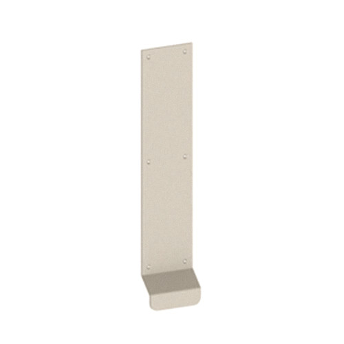 Hager 120L US32D Pull Plate with Lip Not Beveled 3-1/2 by 16 Gauge 0125 Lip Projection 1-1/8 Satin Stainless Steel Finish