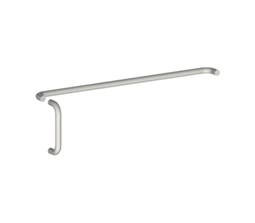 Hager 151D US32D 31CTC Push/Pull Set 3/4 Round Bar Stock 2-1/4 Projection 10 CTC Pull 31 CTC Push Bar Satin Stainless Steel Finish 151D US32D 31CTC
