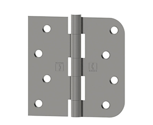 Hager 1543 4X4 US32D Full Mortise Plain Bearing Residential Hinge 4 by 4 Stainless Steel 5 Knuckle Square by 5/8 Radius Satin Stainless Steel Finish