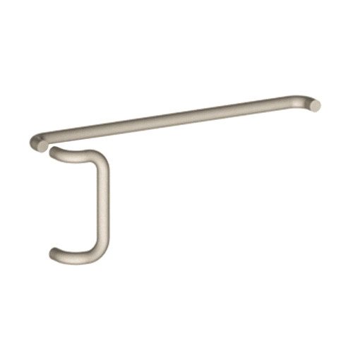 Hager 159D US32D 33CTC Offset Push/Pull Set 1 Round Bar Stock 2-1/2 Projection 10 CTC Pull 33 CTC Push Bar Satin Stainless Steel Finish 159D US32D 33CTC