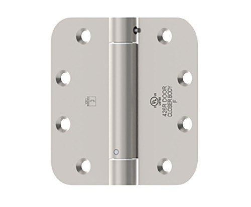 Hager 1752 4X4 USP Full Mortise Residential Spring Hinge 4 by 4 Steel 5/8 Round Corners Primed for Painting