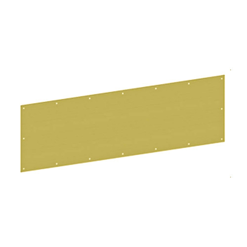 Hager 190S 10X34 US4 Kick Plate and Armor Plate Gauge: 005 10 by 34 Satin Brass Finish