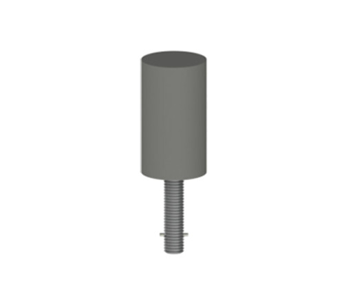 Hager 269T US2C Heavy Duty Floor Stop - Tall 5/8 Steel Pin with Rubber Bumper 3-1/2 High Bumper 2 Diameter Steel Bolt Zinc Plated Finish