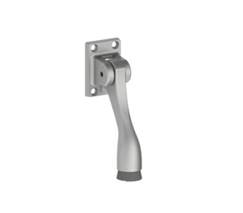 Hager 270C S2 Kick Down Door Holder Cast Iron with Rubber Tip 1-7/16 by 2-1/8 Base 3-13/16 Arm Light Bronze Painted Finish