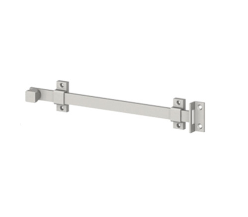 Hager 275D US26D Steel Surface Bolt - 8 1/4 by 3/4 Bolt Size 1 Bolt Throw Universal and Angle Strikes Included Satin Chrome Finish