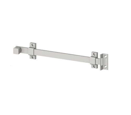 Hager 275D US26D Steel Surface Bolt - 8 1/4 by 3/4 Bolt Size 1 Bolt Throw Universal and Angle Strikes Included Satin Chrome Finish 275D US26D