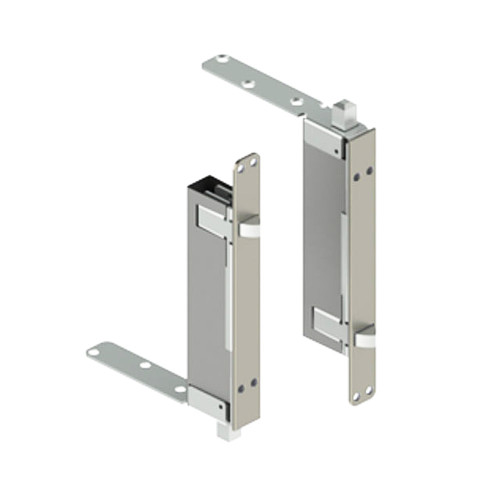 Hager 291D US32 Automatic Flush Bolt 1 by 8-1/2 Face Plate 3/4 Bolt Throw 3/4 Bolt Backset 1/2 Square Bolt Head 15/16 by 2-1/4 Mortise Strike Bright Stainless Steel Finish 291D US32