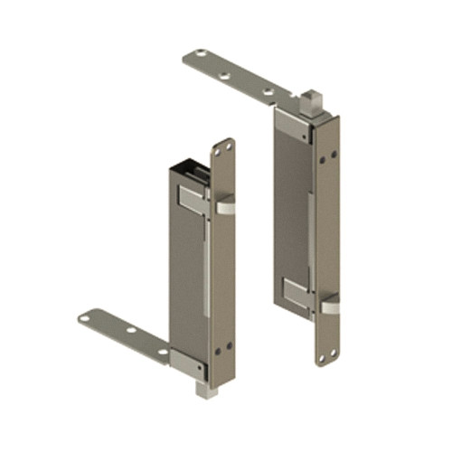 Hager 291D US32D Automatic Flush Bolt 1 by 8-1/2 Face Plate 3/4 Bolt Throw 3/4 Bolt Backset 1/2 Square Bolt Head 15/16 by 2-1/4 Mortise Strike Satin Stainless Steel Finish