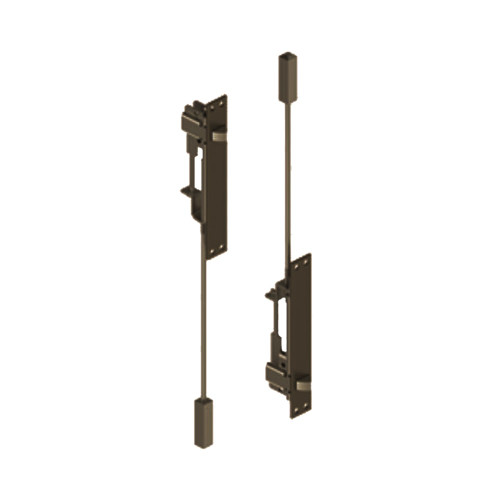 Hager 292D US10B Automatic Flush Bolt 1 by 6-3/4 Face Plate 3/4 Bolt Throw 3/4 Bolt Backset 1/2 Square Bolt Head 15/16 by 2-1/4 Mortise Strike Dark Oxidized Satin Bronze Oil Rubbed Finish 292D US10B