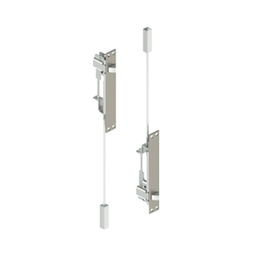 Hager 292D US32 Automatic Flush Bolt 1 by 6-3/4 Face Plate 3/4 Bolt Throw 3/4 Bolt Backset 1/2 Square Bolt Head 15/16 by 2-1/4 Mortise Strike Bright Stainless Steel Finish 292D US32