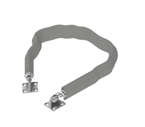 Hager 300D US26D Steel Chain Door Check EPDM Rubber Cover 1-1/2 by 1-1/2 Base Satin Chrome Finish