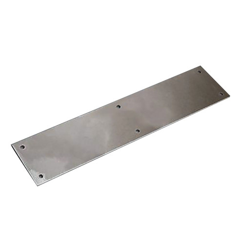 Hager 30S 8X16 US28 Square Corner Push Plate 005 Gauge 8 by 16 Satin Aluminum Clear Anodized Finish