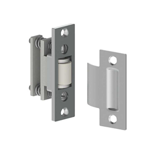 Hager 318D US26D Brass Roller Latch 1 by 3-3/8 Latch Faceplate 1-1/4 by 2-3/4 Strike 171 Strike Thickness 3/8 Max Roller Projection Satin Chrome Finish 318D US26D