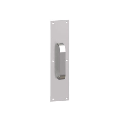 Hager 32E 4X16 US26D Square Corner Pull Plate - Rectangular Pull 005 Gauge 4 by 16 6 CTC Satin Chrome Finish 32E 4X16 US26D