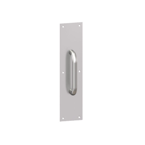 Hager 33G 4X16 US26D Square Corner Pull Plate - 3/4 Round Pull 005 Gauge 4 by 16 8 CTC Satin Chrome Finish 33G 4X16 US26D