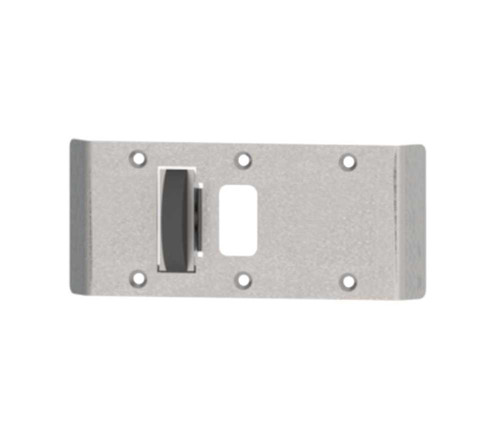 Hager 455 LH US26D Center Hung Combination Rescue Door Stop and Two Way Strike Plates 5-3/4 Left-Handed Satin Chrome Finish 455 LH US26D