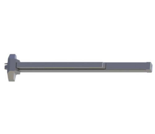 Hager 4701 RIM F 36 ALM Grade 1 Rim Exit Device Wide Stile Pushpad 36 Fire-Rated Device Exit Only Less Trim Less Dogging Fire Rated Device Sprayed Aluminum Finish Non-Handed 4701 RIM F 36 ALM