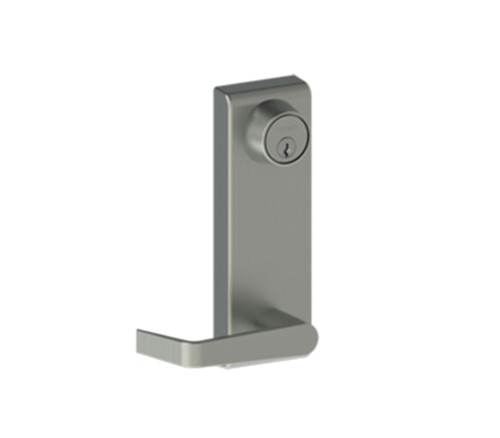 Hager 47CE WTN LHR US32D 4700 Series Exit Trim Cylinder Escutcheon Withnell Lever Style Left Hand Reverse Requires a 3902 Mortise Cylinder Satin Stainless Steel Finish