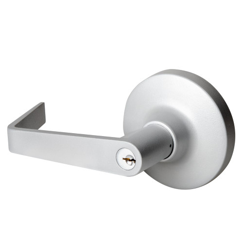 Hager 47KE WTN LHR ALM SCC KD 4700 Series Exit Trim Fixed Cylinder Entrance Function Withnell Lever Style Alarm Kit Schlage C Keyway Keyed Different Aluminum Finish