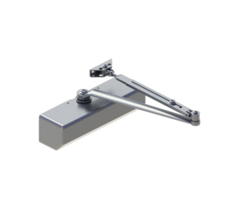 Hager 5300 MLT 16 ALM Grade 1 Surface Closer Push or Pull Side Tri Mount Mounting Regular Double Lever Arm Size 1 to 6 Adjustable Aluminum Finish Non-Handed 5300 MLT 16 ALM