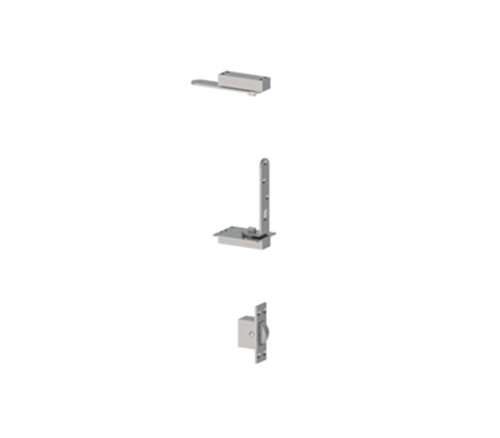 Hager 611 26D Commercial Pivot Mortise Application-Hospital Set Masonry Floor Satin Chrome Finish 611 26D