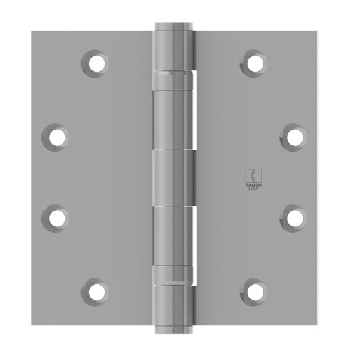 Hager BB1279 4-1/2X4-1/2 H2H Steel Full Mortise Commercial Hinge Standard Weight Ball Bearing 4-1/2 by 4-1/2 Galvanized