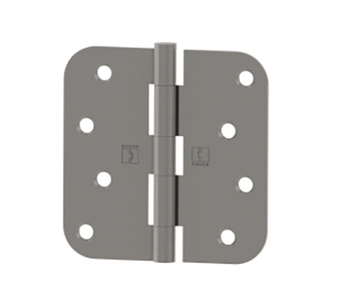 Hager RC1842 3.5 X 3.5 26D Full Mortise Plain Bearing Residential Hinge 3-1/2 by 3-1/2 Steel 5 Knuckle 5/8 Round Corners Satin Chromium Plated Finish