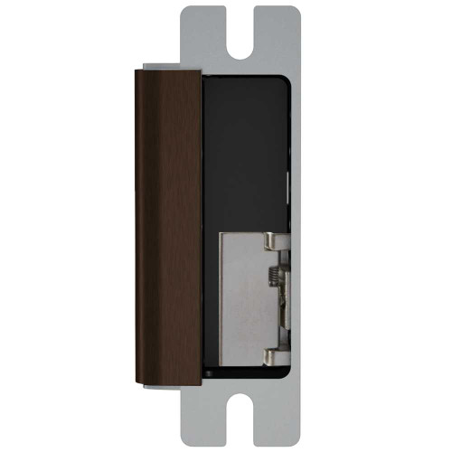 HES 1500-613E-LM Grade 1 Electric Strike For Cylindrical or Mortise Latchbolt Locks Auto-Sensing 12/24 VDC Field Selectable Fail Safe/Fail Secure Body Only Lock Monitor Dark Oxidized Bronze 1500-613E-LM