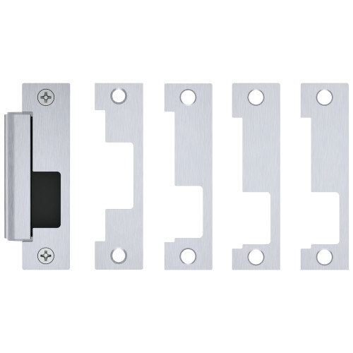 HES 1500C-630-DLM Grade 1 Electric Strike For Cylindrical or Mortise Latchbolt Locks Auto-Sensing 12/24 VDC Field Selectable Fail Safe/Fail Secure Includes 1J 1K 1KD 1KM Options Dual Lock Monitor Satin Stainless Steel