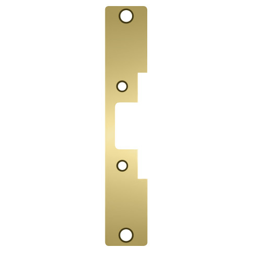 HES 502 606 Faceplate Only 5000/5200 Series 7-15/16 x 1-7/16 Flat with Radius Corners Satin Brass 502 606