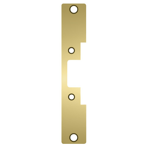 HES 502 606 Faceplate Only 5000/5200 Series 7-15/16 x 1-7/16 Flat with Radius Corners Satin Brass