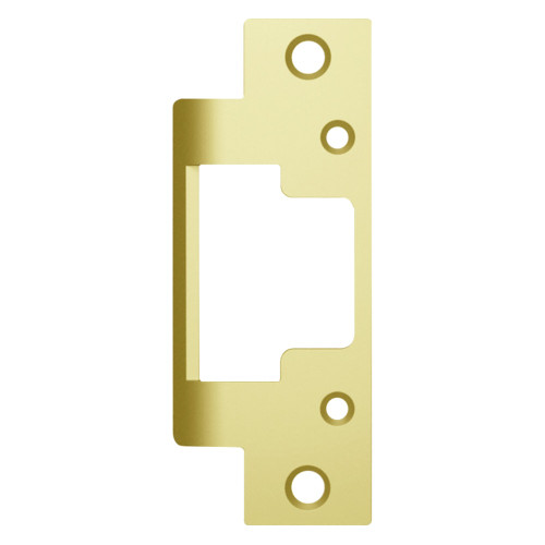 HES 801A 605 Faceplate Only 8000/8300 Series 4-7/8 x 1-1/4 Flat with Radius Corners Bright Brass