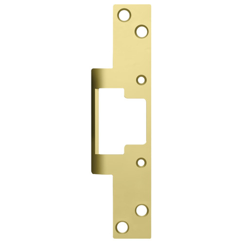HES 805 606 Faceplate Only 8000/8300 Series 9 x 1-3/8 Flat with Radius Corners Satin Brass 805 606
