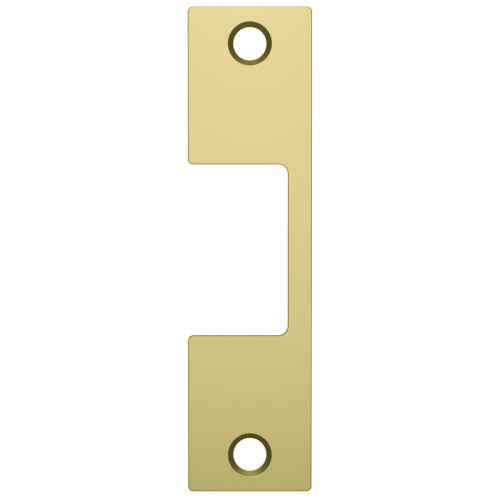 HES J 606 Faceplate Only 1006 Series 4-7/8 x 1-1/4 Use with Cylindrical Locks up to 3/4 Throw Satin Brass
