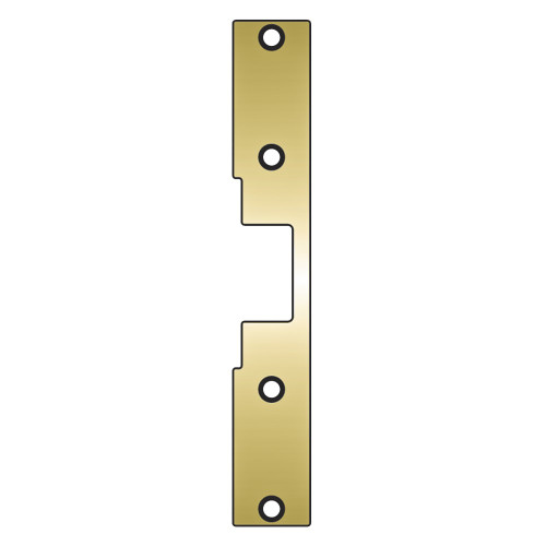 HES J-2 606 Faceplate Only 1006 Series 9 x 1-3/8 Use with Cylindrical Locks up to 3/4 Throw Satin Brass J-2 606