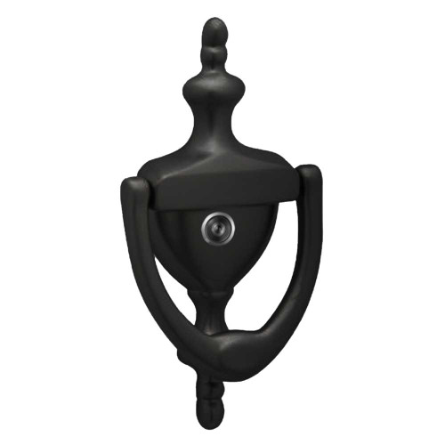Ives 02-31252U-BLK Door Knocker with U701 Viewer Matte Black Finish 02-31252U-BLK