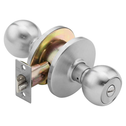 BEST 6K30L4DSTK626 Grade 2 Privacy Cylindrical Lock Round Knob Non-Keyed Satin Chrome Finish Non-handed 6K30L4DSTK626
