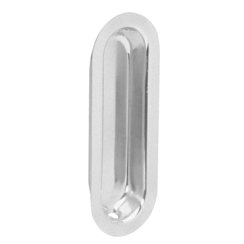 Ives 223B26D Brass Flush Pull 3-9/16 H x 1-5/16 W x 1/2 D Satin Chrome