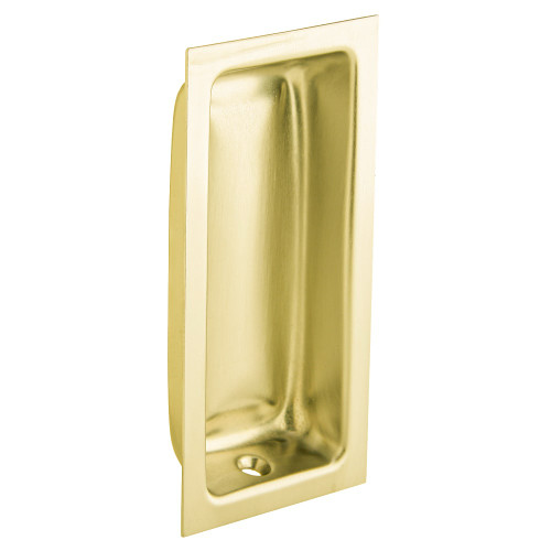 Ives 227B4 Brass Flush Pull 3-5/8 H x 1-3/4 W x 9/16 D Satin Brass