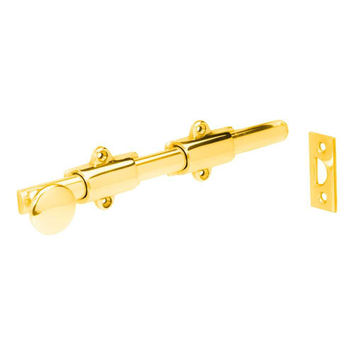 Ives 253B3 12IN US MS Brass Decorative Heavy Duty Surface Bolt 12 Bright Brass 253B3 12IN US MS
