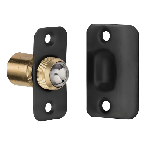 Ives 349B-BLK Brass Ball Catch Flat Black Finish
