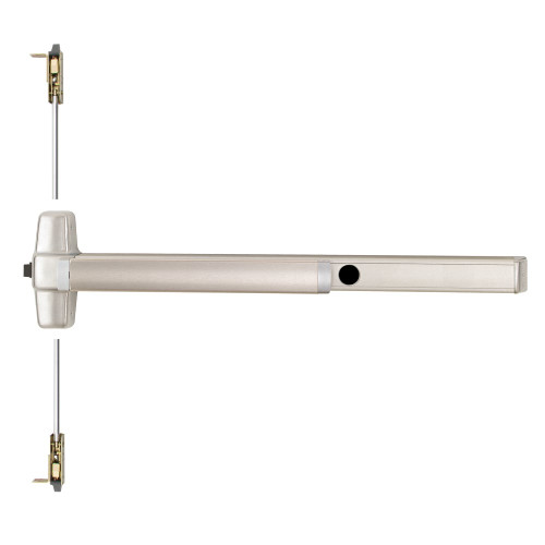 Von Duprin CD9847EO 4 32D Grade 1 Concealed Vertical Rod Exit Bar Wide Stile Pushpad 48 Device 80 to 100 Door Height Exit Only Cylinder Dogging Less Cylinder Satin Stainless Steel Finish Field Reversible