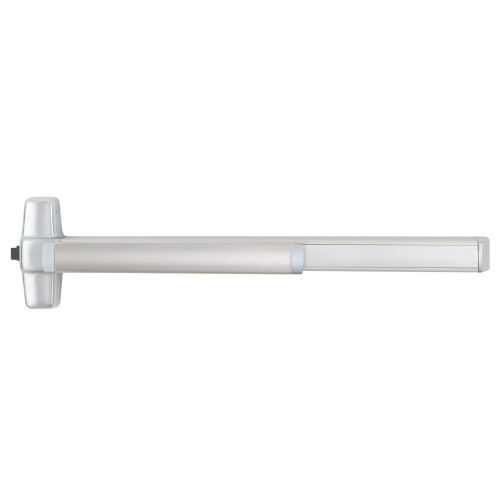 Von Duprin SS98K-NL 4 US28 LHR Grade 1 Rim Exit Device 48 Night Latch Less Dogging Signal Knob 1-1/4 Mortise & Rim Emergency Exit Only Push to Open & Sound Alarm Satin Aluminum Clear Anodized Finish Left-Hand Reverse