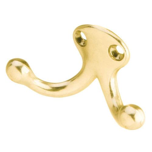Ives 582A3 Aluminum Wardrobe Hook Bright Brass 582A3