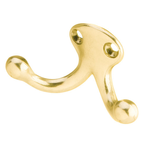 Ives 582B3 Brass Wardrobe Hook Bright Brass