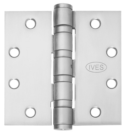 Ives 5BB1HW 5.0X5.0 632 5-Knuckle Ball Bearing Hinge Heavy Weight 5 x 5 Bright Brass Finish