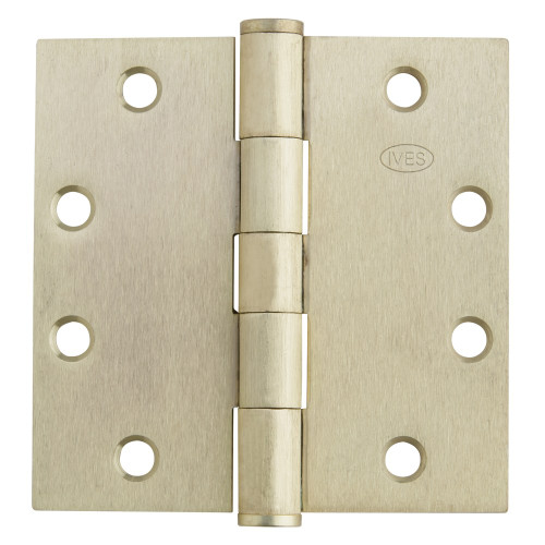 Ives 5PB1 4.5X4.5 652 5-Knuckle Plain Bearing Hinge Standard Weight 4-1/2 x 4-1/2 Satin Chrome Finish